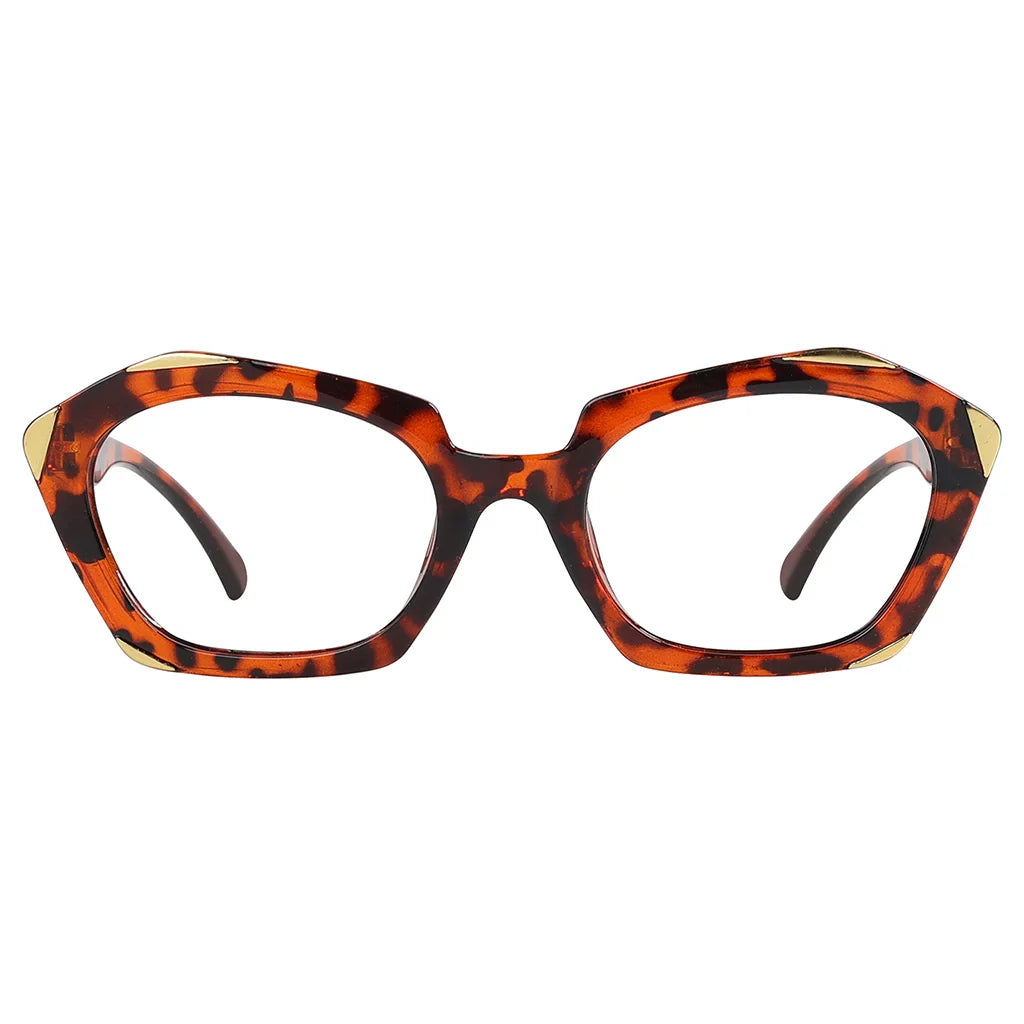 Oval Lens Design Glasses Women with Spring Hinges