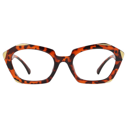 Oval Lens Design Glasses Women with Spring Hinges