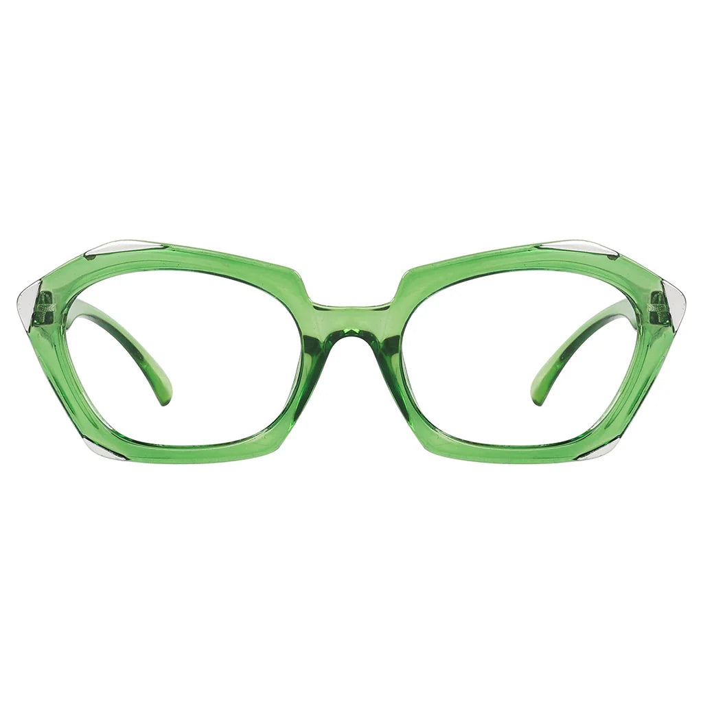 Oval Lens Design Glasses Women with Spring Hinges