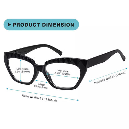 Cateye Reading Glasses for Women Spring Hinges