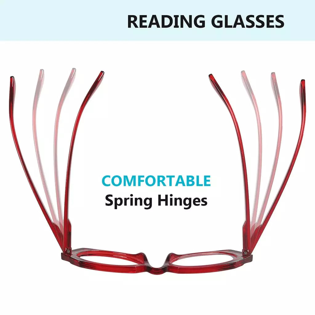 Oversize Cat Eye Reading Glasses Women Spring Hinges