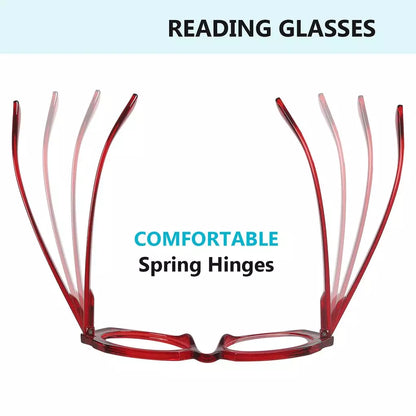 Oversize Cat Eye Reading Glasses Women Spring Hinges