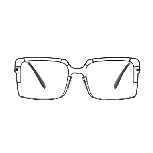 Thin Metal Hollow Frame Reading Glasses For Women