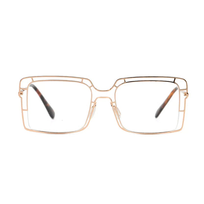 Thin Metal Hollow Frame Reading Glasses For Women