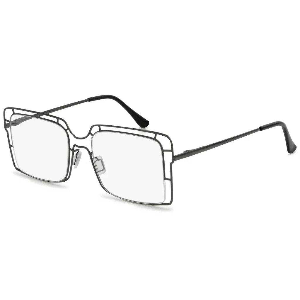 Thin Metal Hollow Frame Reading Glasses For Women