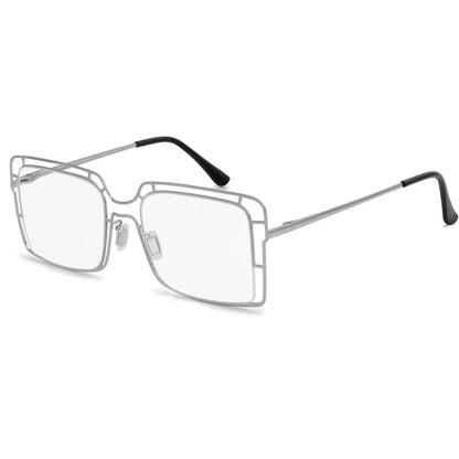 Thin Metal Hollow Frame Reading Glasses For Women