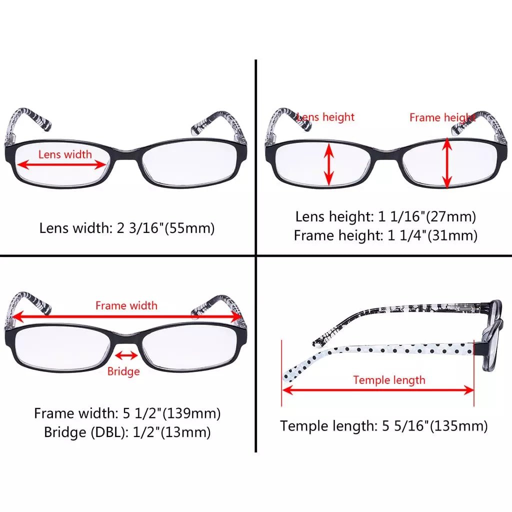 Pattern Polka Dots Women Reading Glasses