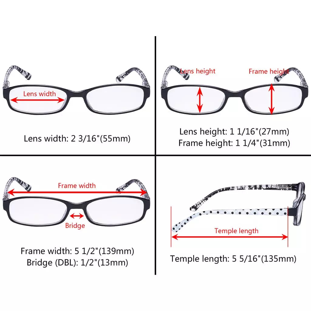 Pattern Polka Dots Women Reading Glasses