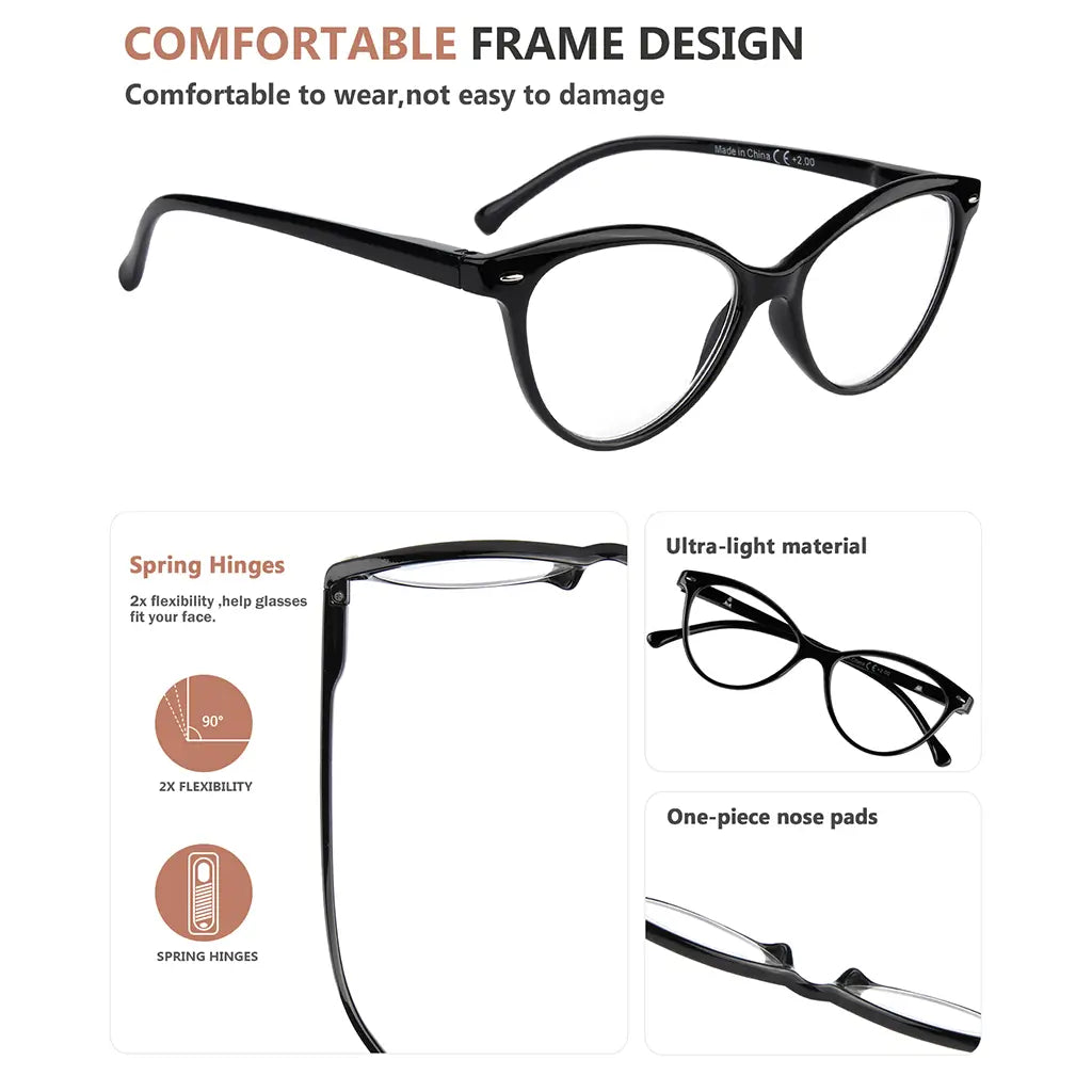 cat-eye reading glasses women