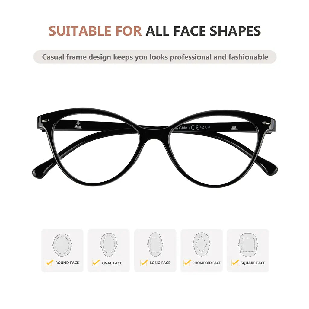 cat-eye reading glasses women