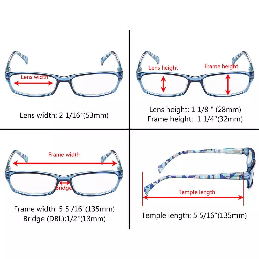 Pattern Arms Reading Glasses for Women