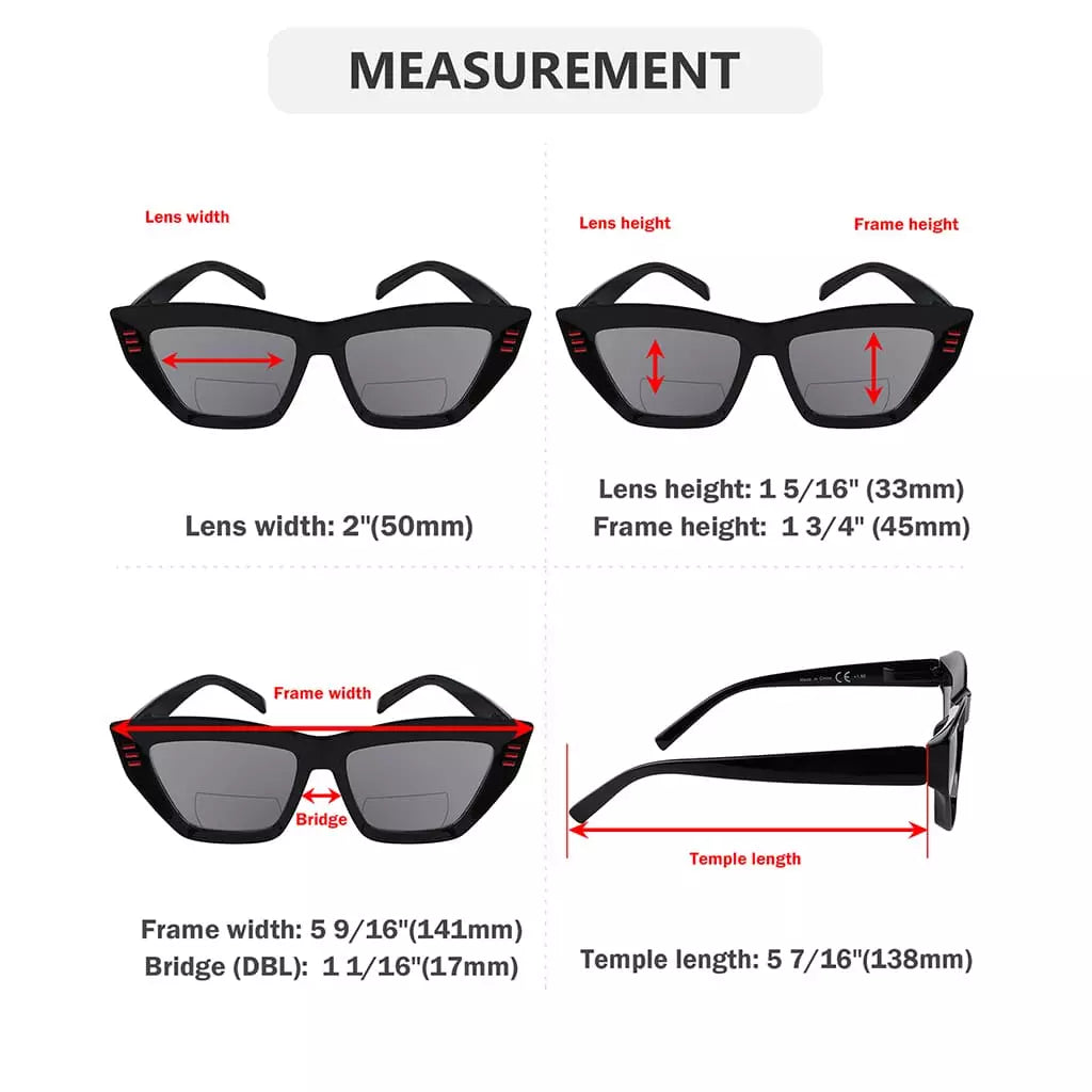 Cat Eye Bifocal Sunglasses Women