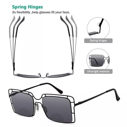 Square Bifocal Sunglasses Men