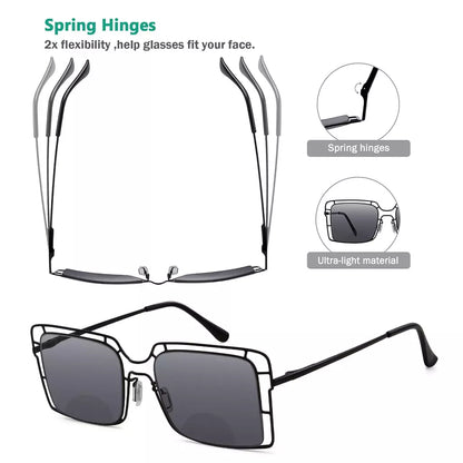 Square Bifocal Sunglasses Men