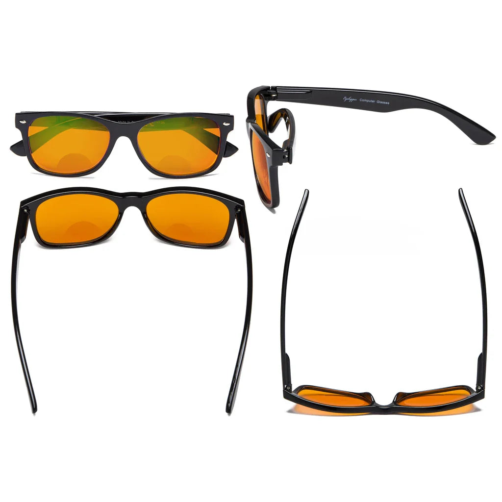 Orange Tinted Blue Blocking Bifocal Readers Women Men