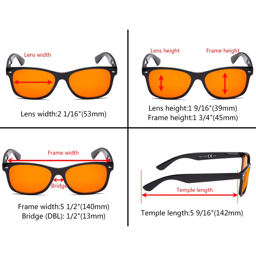 Orange Tinted Blue Blocking Bifocal Readers Women Men
