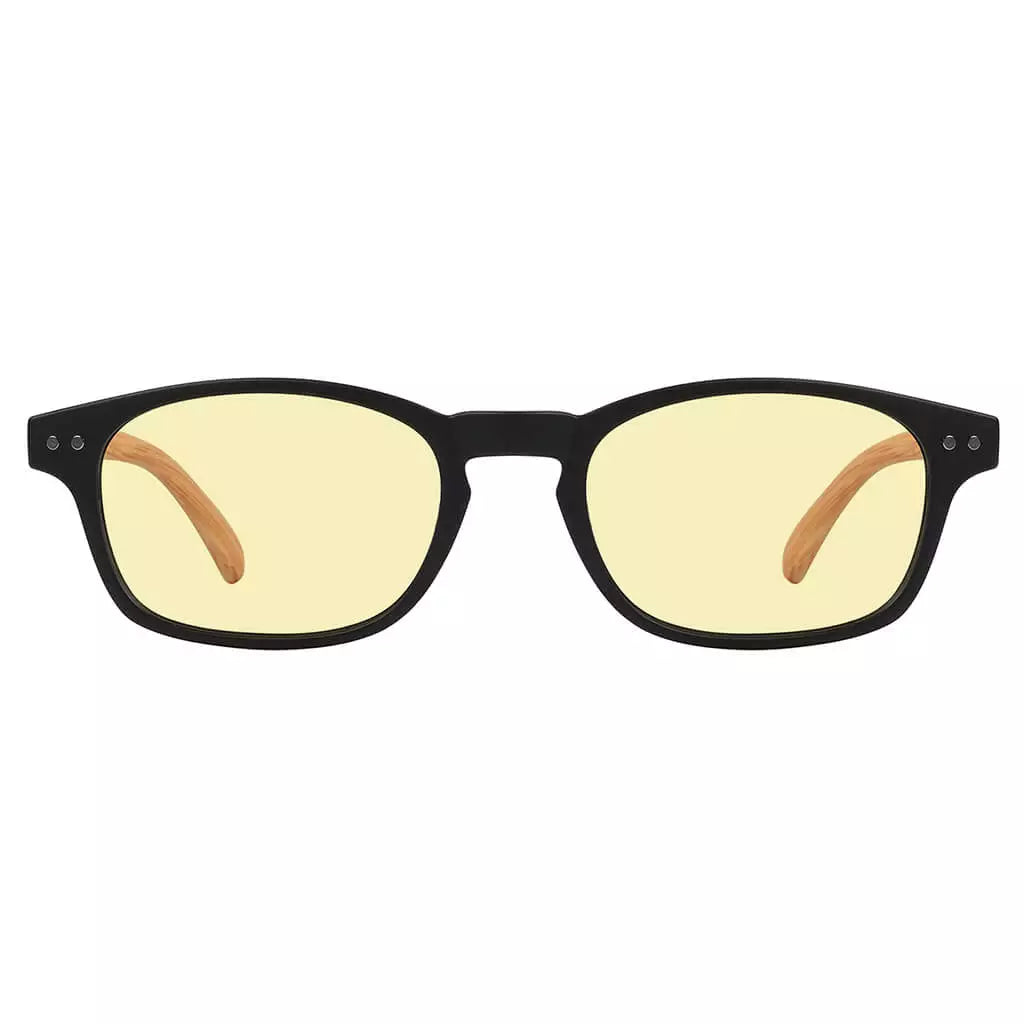 Wood-look Temple Blue Light Blocking Reading Glasses Women