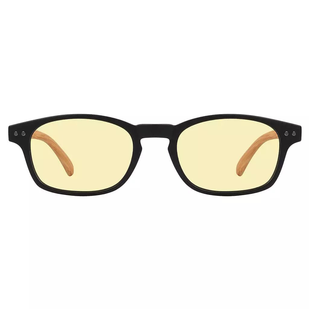Wood-look Temple Blue Light Blocking Reading Glasses Women