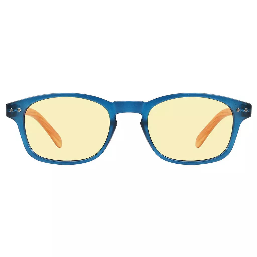 Wood-look Temple Blue Light Blocking Reading Glasses Women