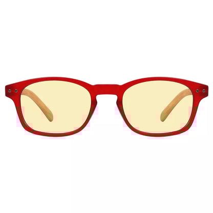 Wood-look Temple Blue Light Blocking Reading Glasses Women