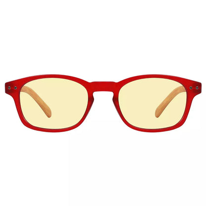 Wood-look Temple Blue Light Blocking Reading Glasses Women