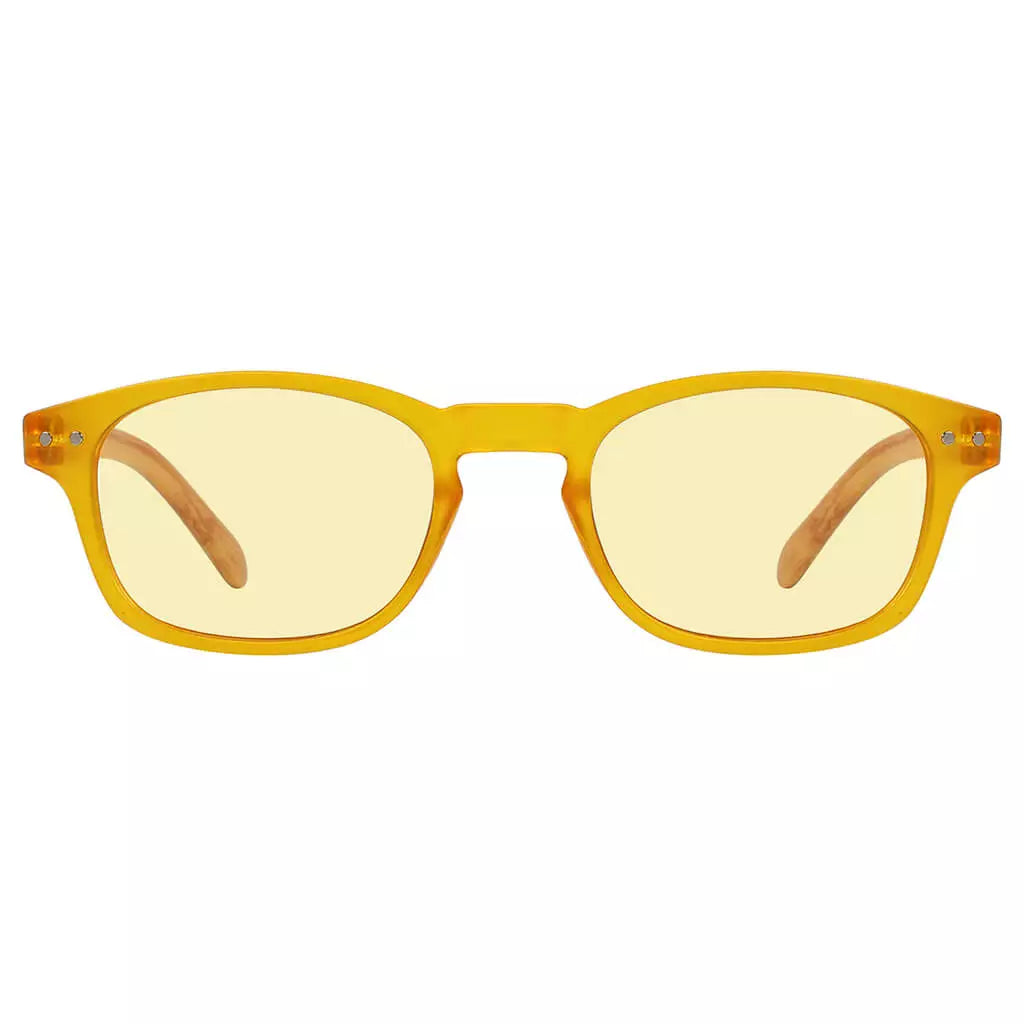 Wood-look Temple Blue Light Blocking Reading Glasses Women