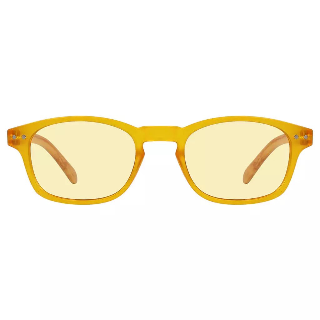 Wood-look Temple Blue Light Blocking Reading Glasses Women