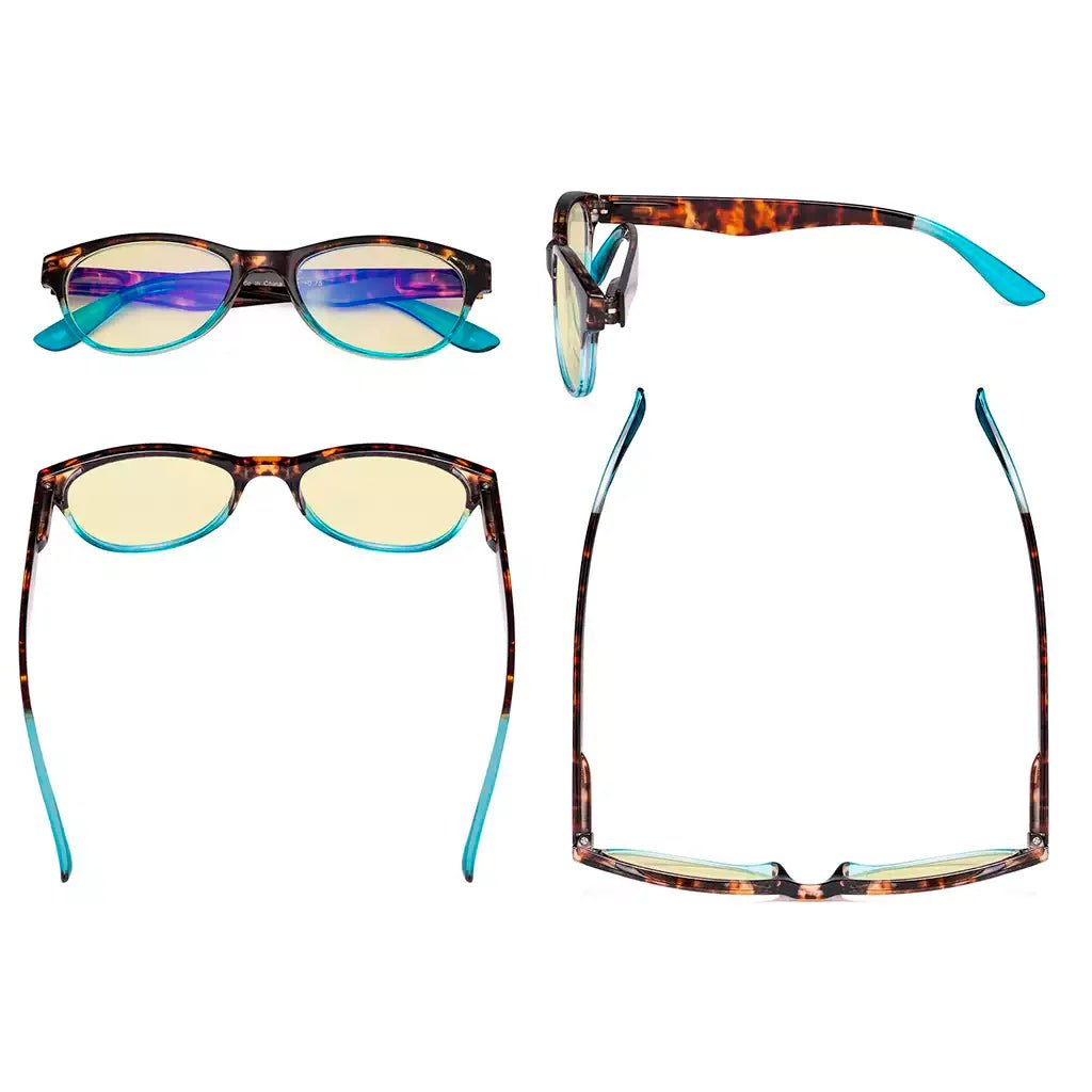 Cat-Eye Yellow Tinted Blue Light Blocking Eyeglasses For Women