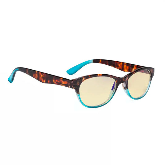 Cat-Eye Yellow Tinted Blue Light Blocking Reading Glasses For Women