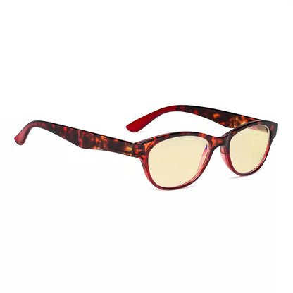 Cat-Eye Yellow Tinted Blue Light Blocking Reading Glasses For Women