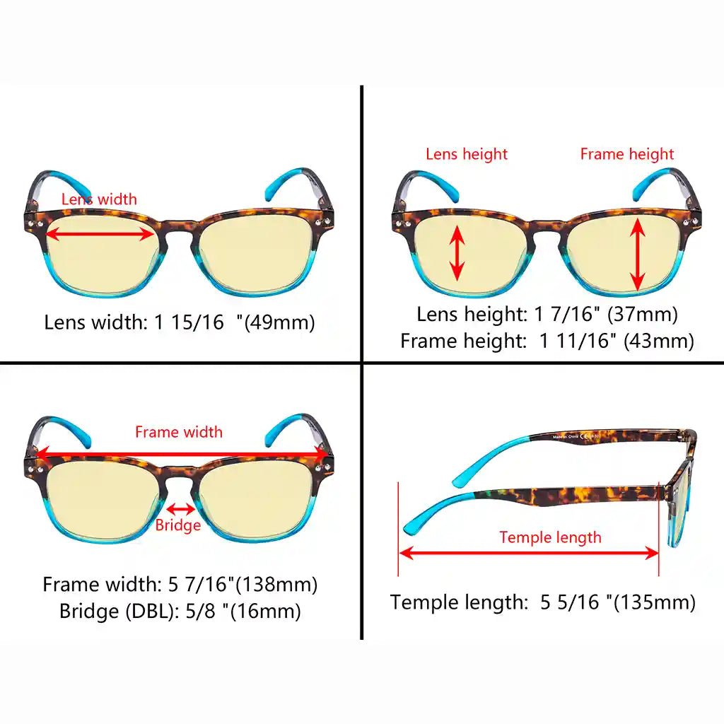 Yellow Tinted Blue Light Blocking Eyeglasses For Women