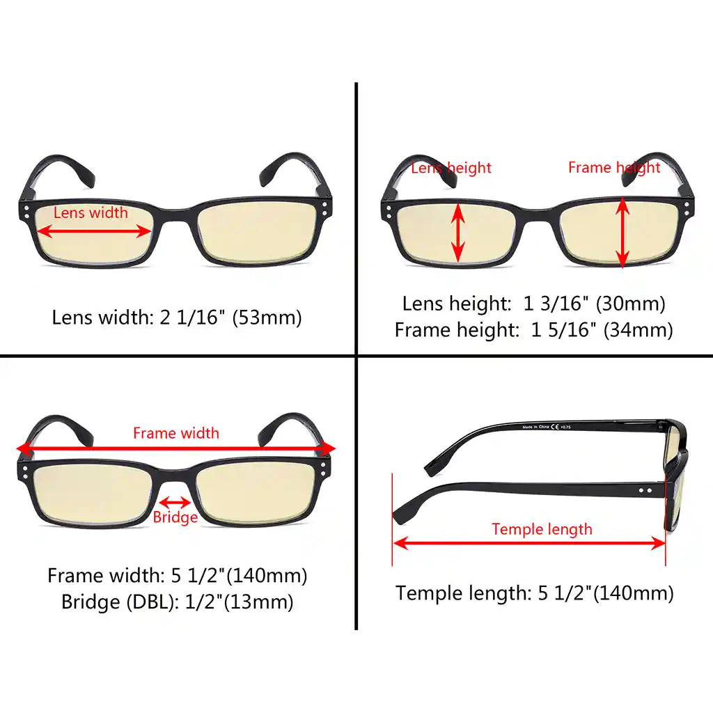 Classic Blue Light Blocking Reading Glasses Women Men