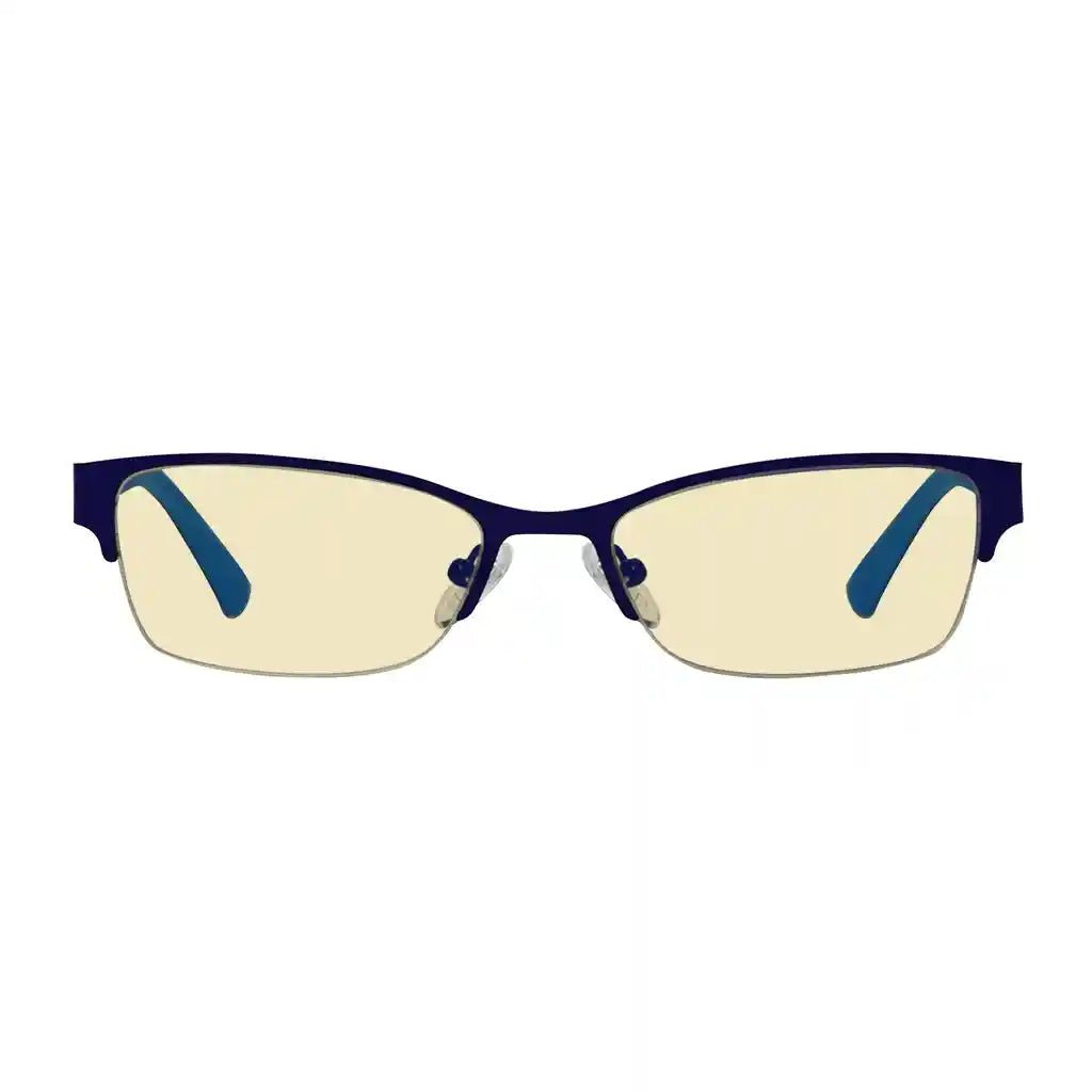 Half-rim Pattern Blue Light Blocking Glasses Women