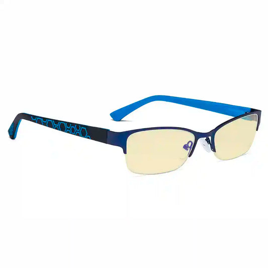 Half-rim Pattern Blue Light Blocking Glasses Women