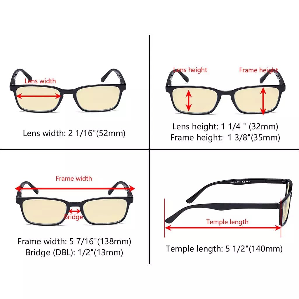 Blue Light Blocking Reading Glasses Yellow Tinted for Women