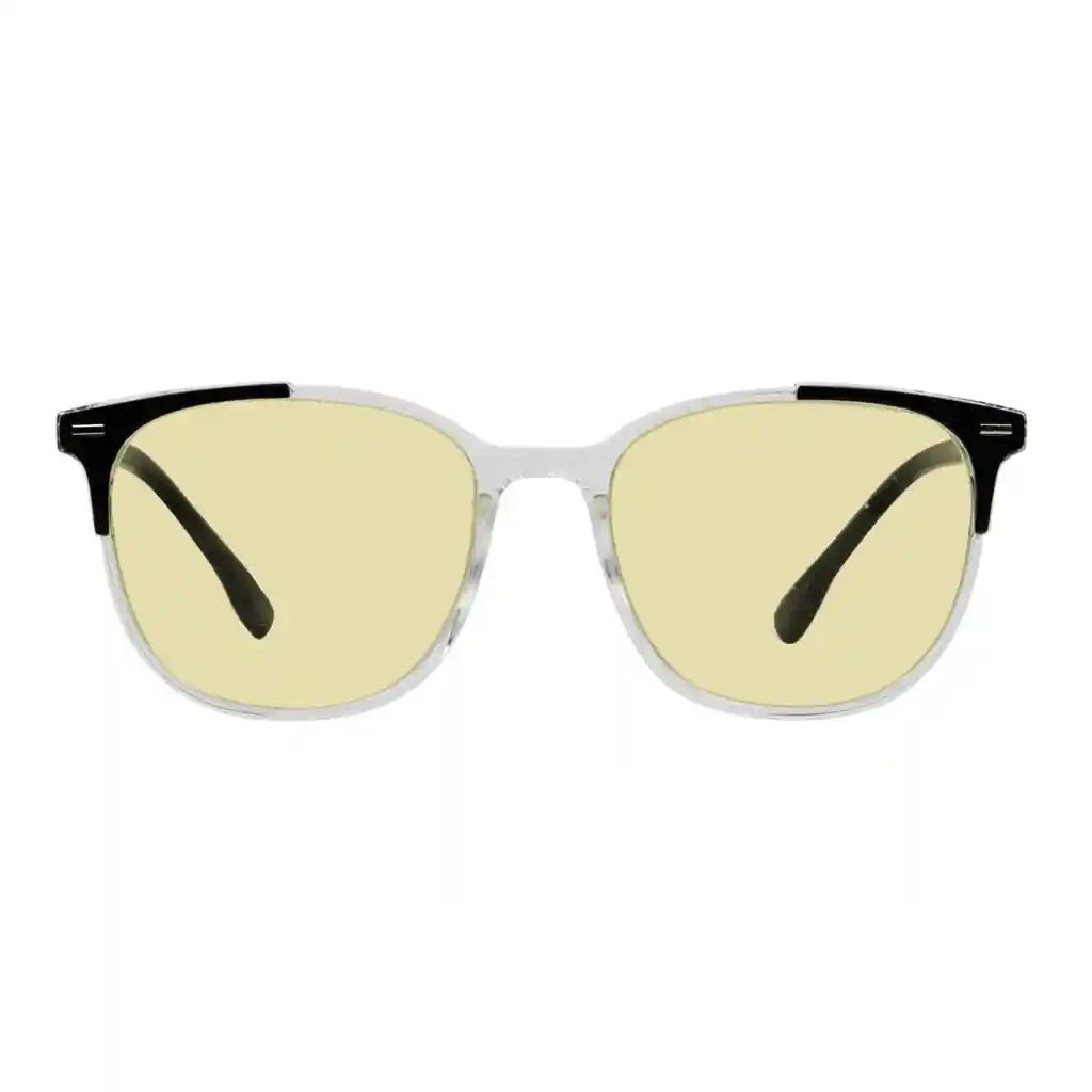 Square Blue Light Blocking Reading Glasses Yellow Tinted Women