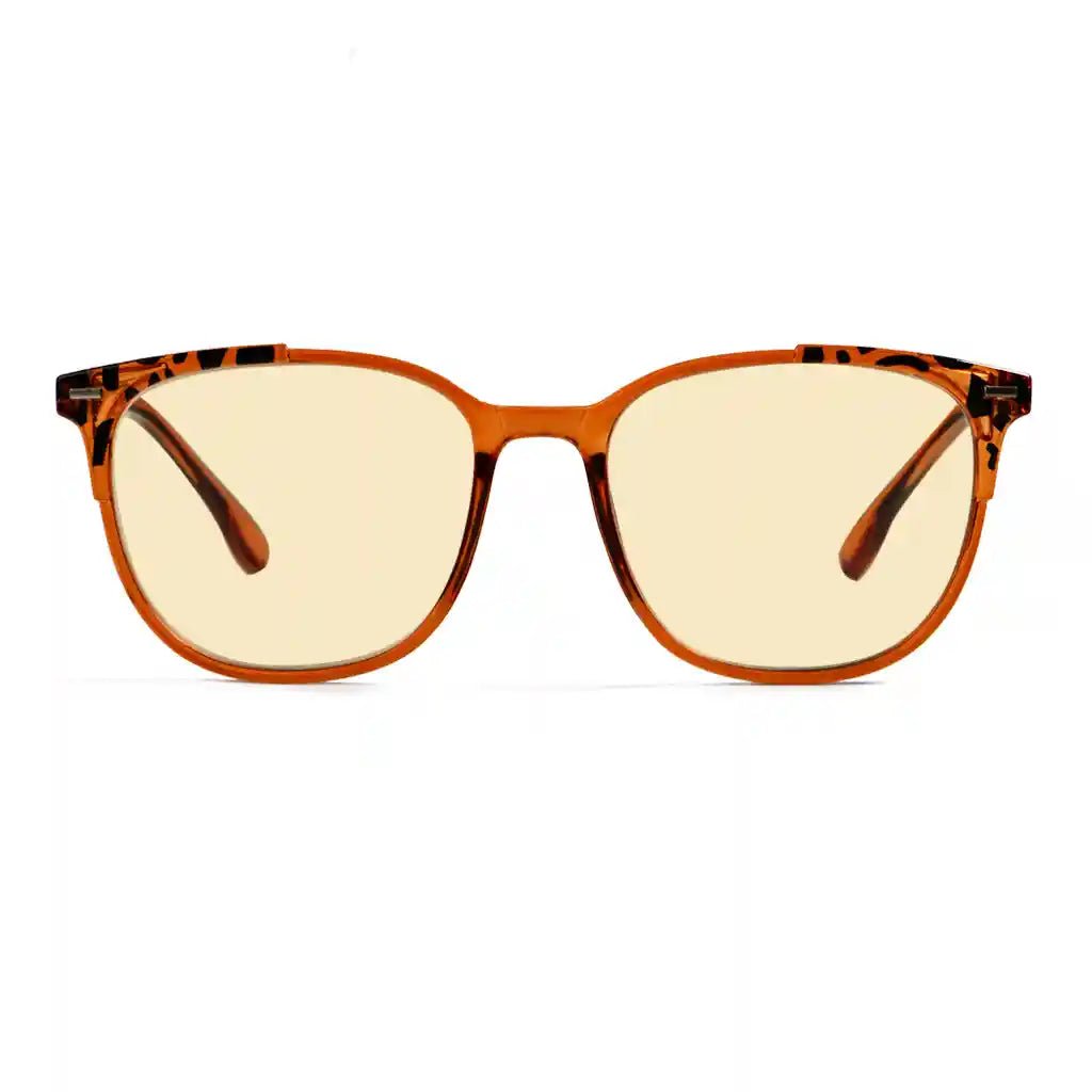 Square Oversized Blue Light Blocking Glasses Yellow Tinted Women