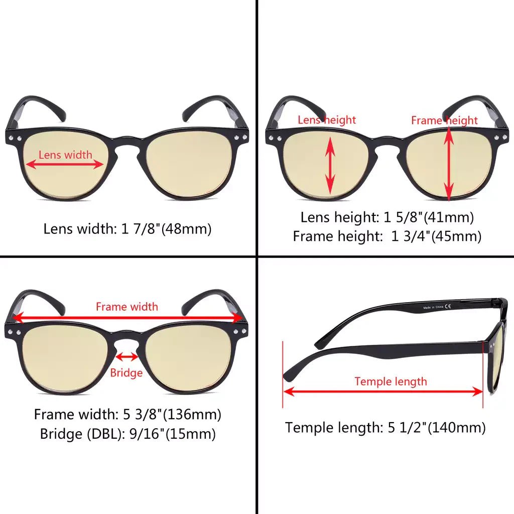 Oval Vintage Blue Light Blocking Reading Glasses Women Men