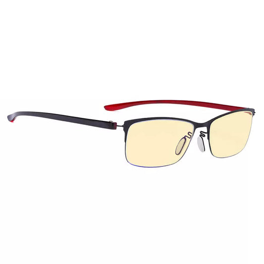 Metal Half-rim Blue Light Blocking Glasses Women Men