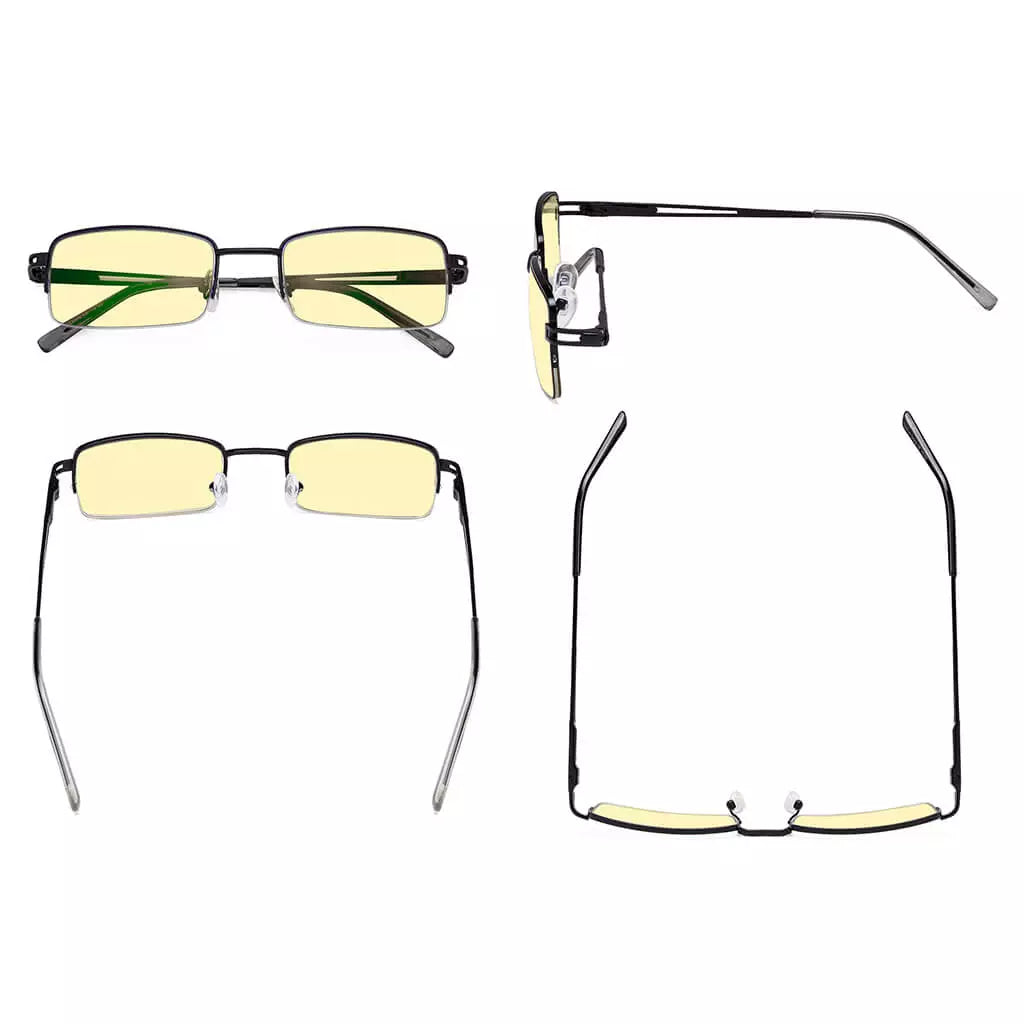 Half Rim Blue Light Blocking Reading Glasses Women Men