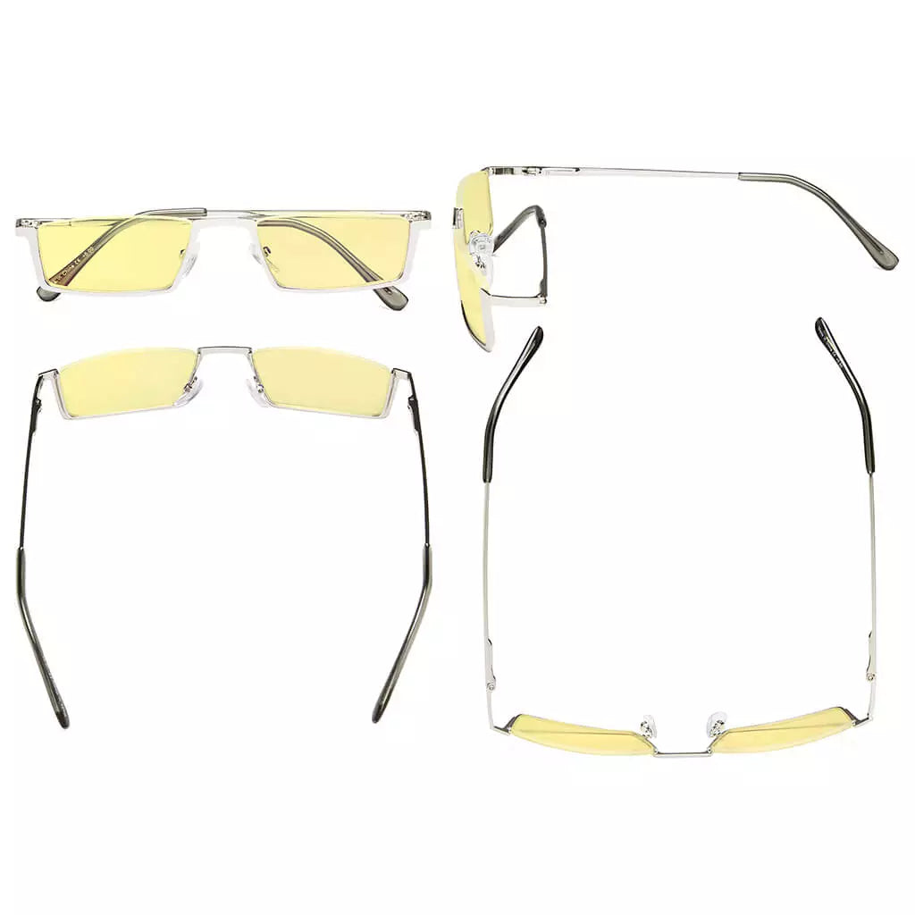 Half-rim Blue Light Blocking Reading Glasses Women Men