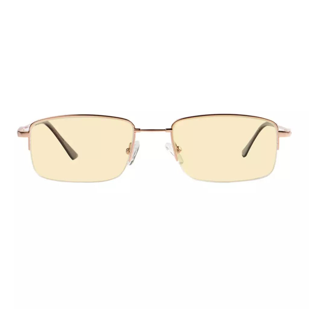 Half-rim Metal Blue Light Blocking Reading Glasses Women Men