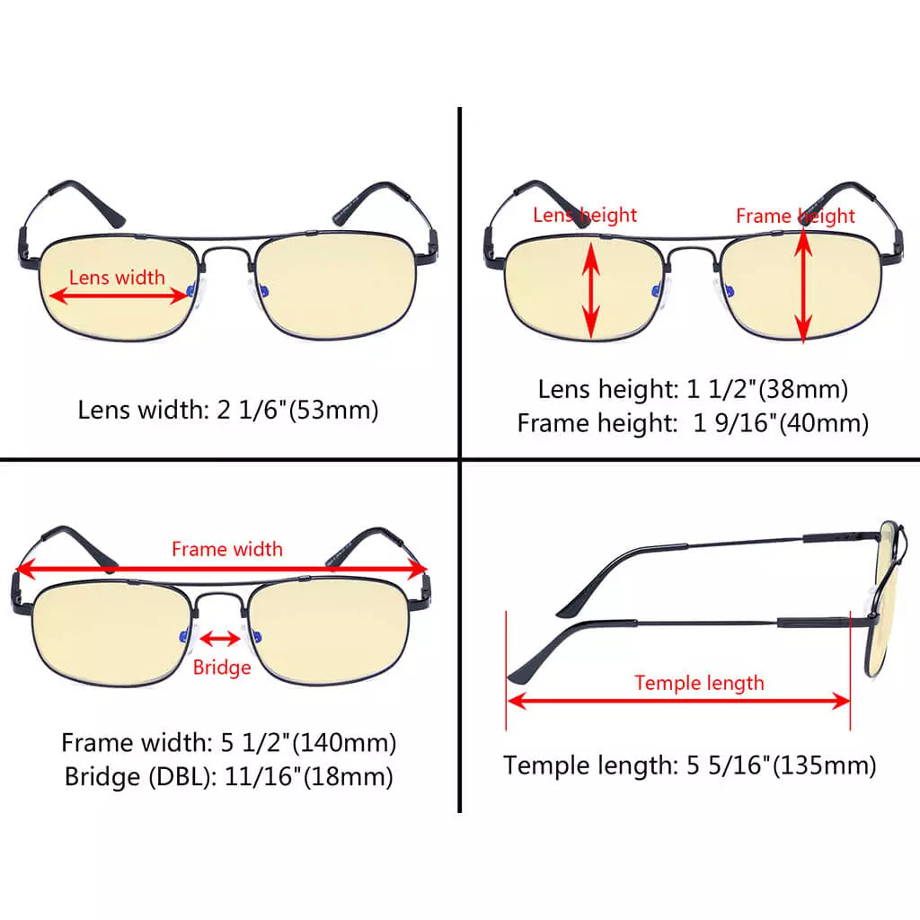 Pilot Blue Light Blocking Reading Glasses Women Men