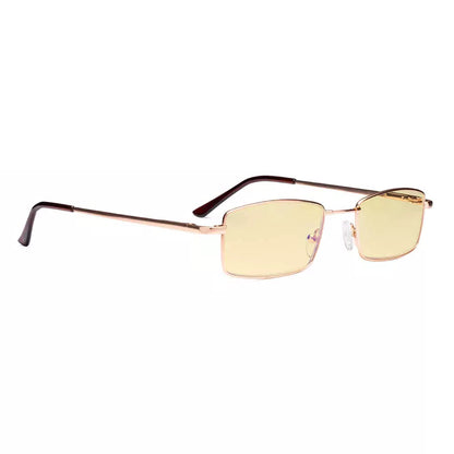 Metal Vintage Blue Light Blocking Glasses Women Men