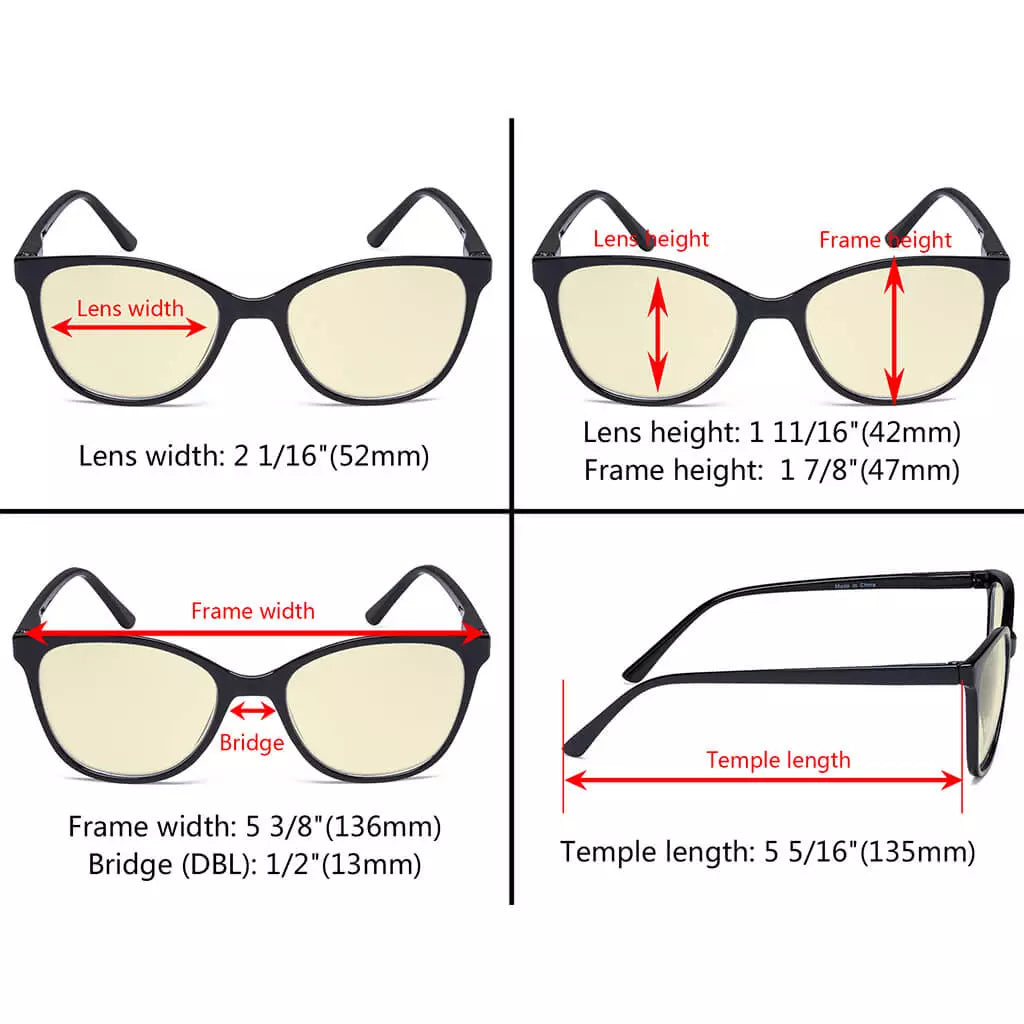 Cat-eye Blue Light Blocking Reading Glasses Women