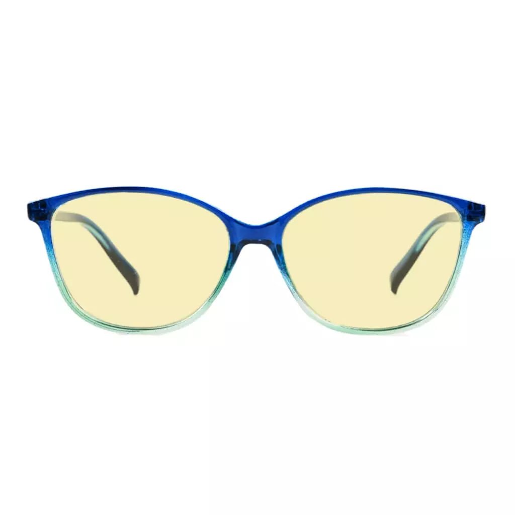Cat-Eye Blue Light Blocking Reading Glasses Yellow Tinted for Women