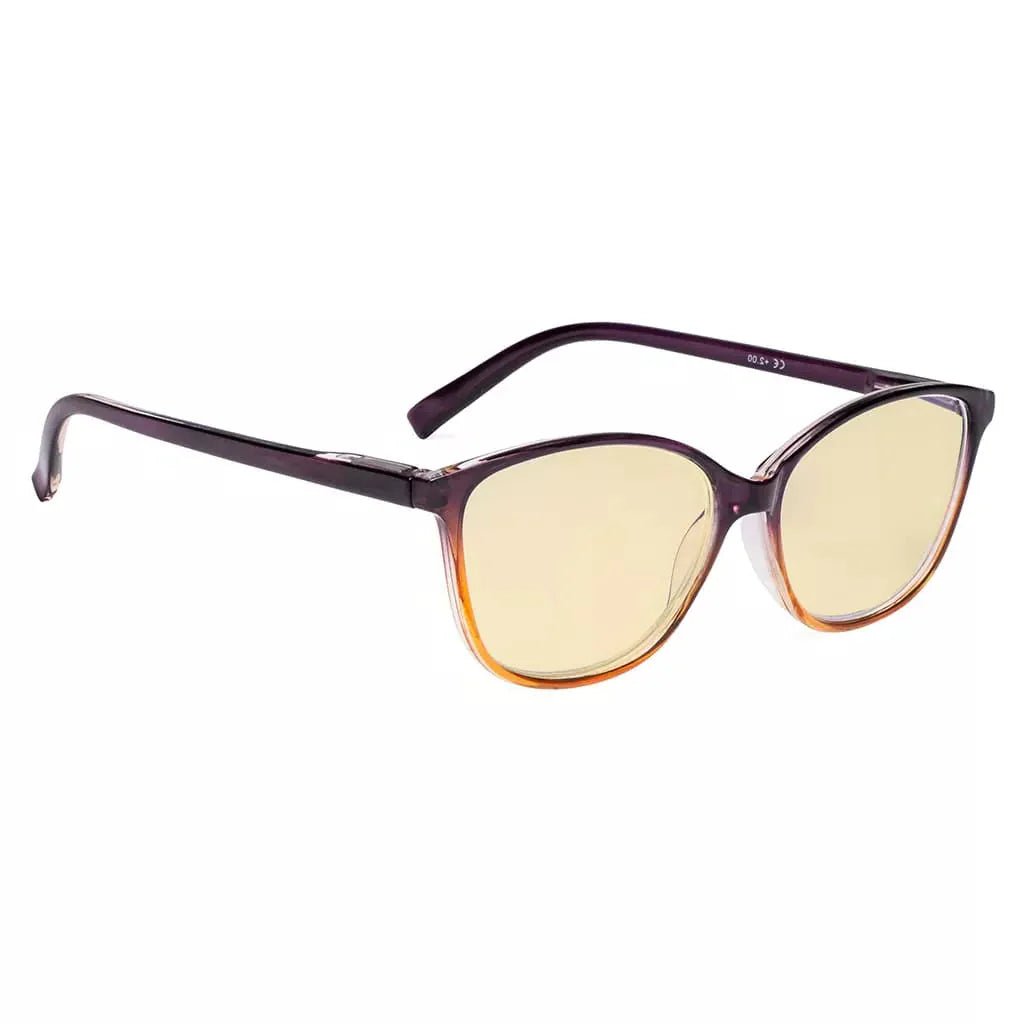 Cat-Eye Blue Light Blocking Reading Glasses Yellow Tinted for Women