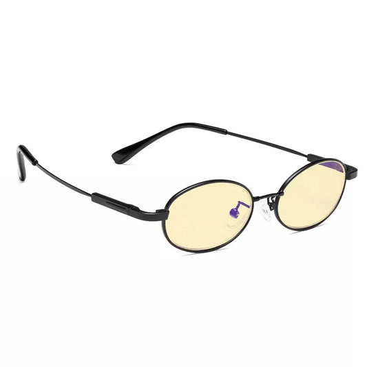 Oval Round Block Blue Light Glasses Yellow Tinted for Kids