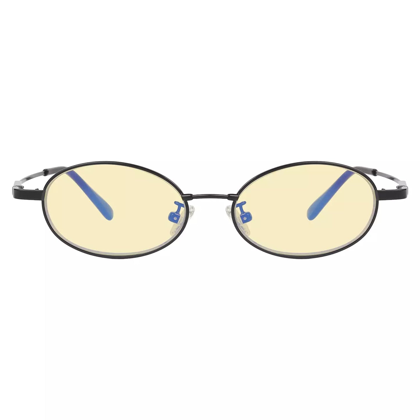 Oval Round Block Blue Light Glasses Yellow Tinted for Kids