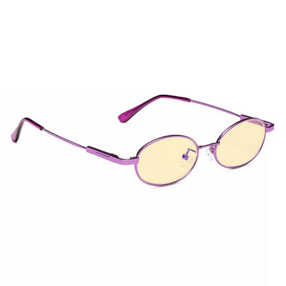 Oval Round Block Blue Light Glasses Yellow Tinted for Kids